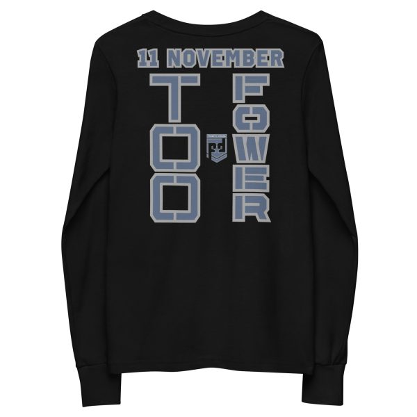 DAD IS A VETERAN TOO FOWER Youth Long Sleeve Tee
