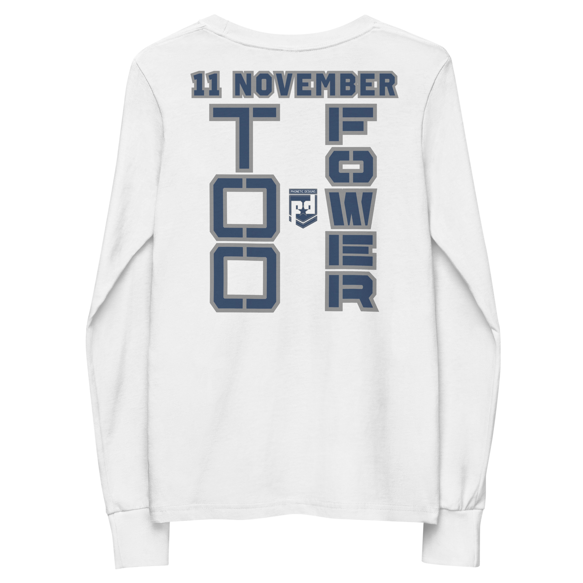 DAD IS A VETERAN TOO FOWER Youth Long Sleeve Tee - Image 6