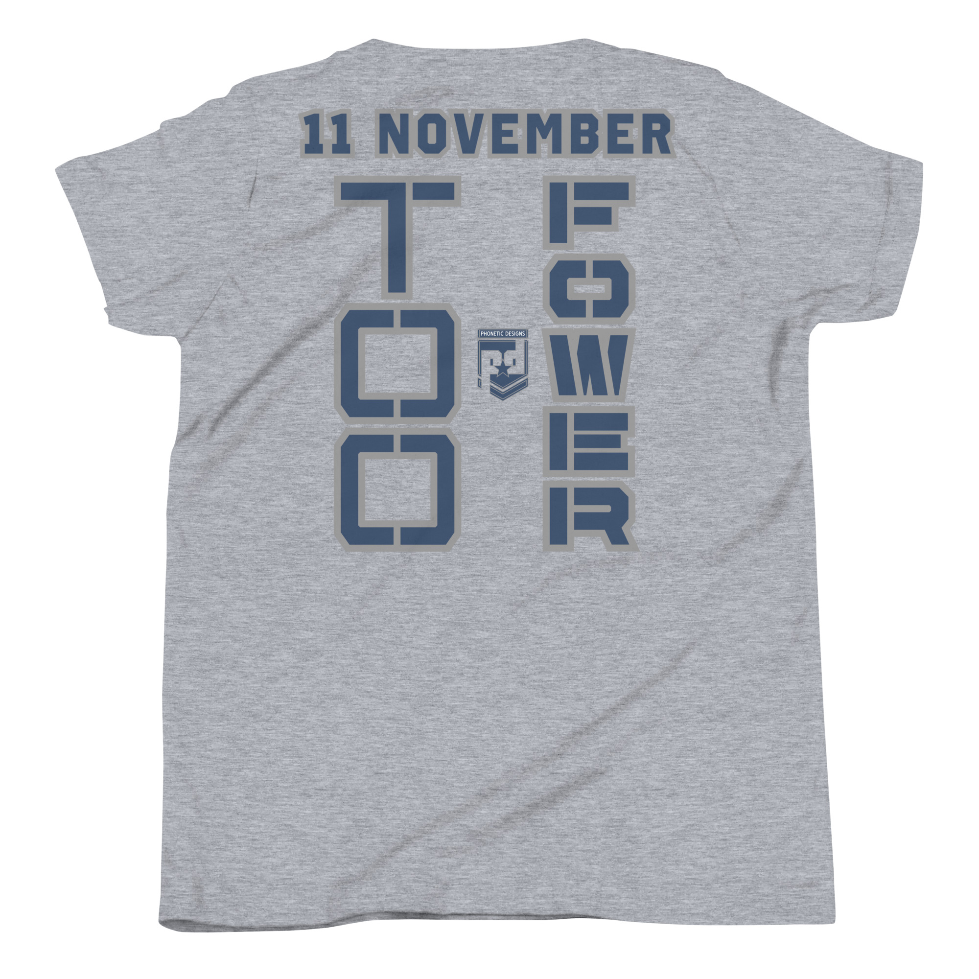 DAD IS A VETERAN TOO FOWER Youth Short Sleeve T-Shirt - Image 4