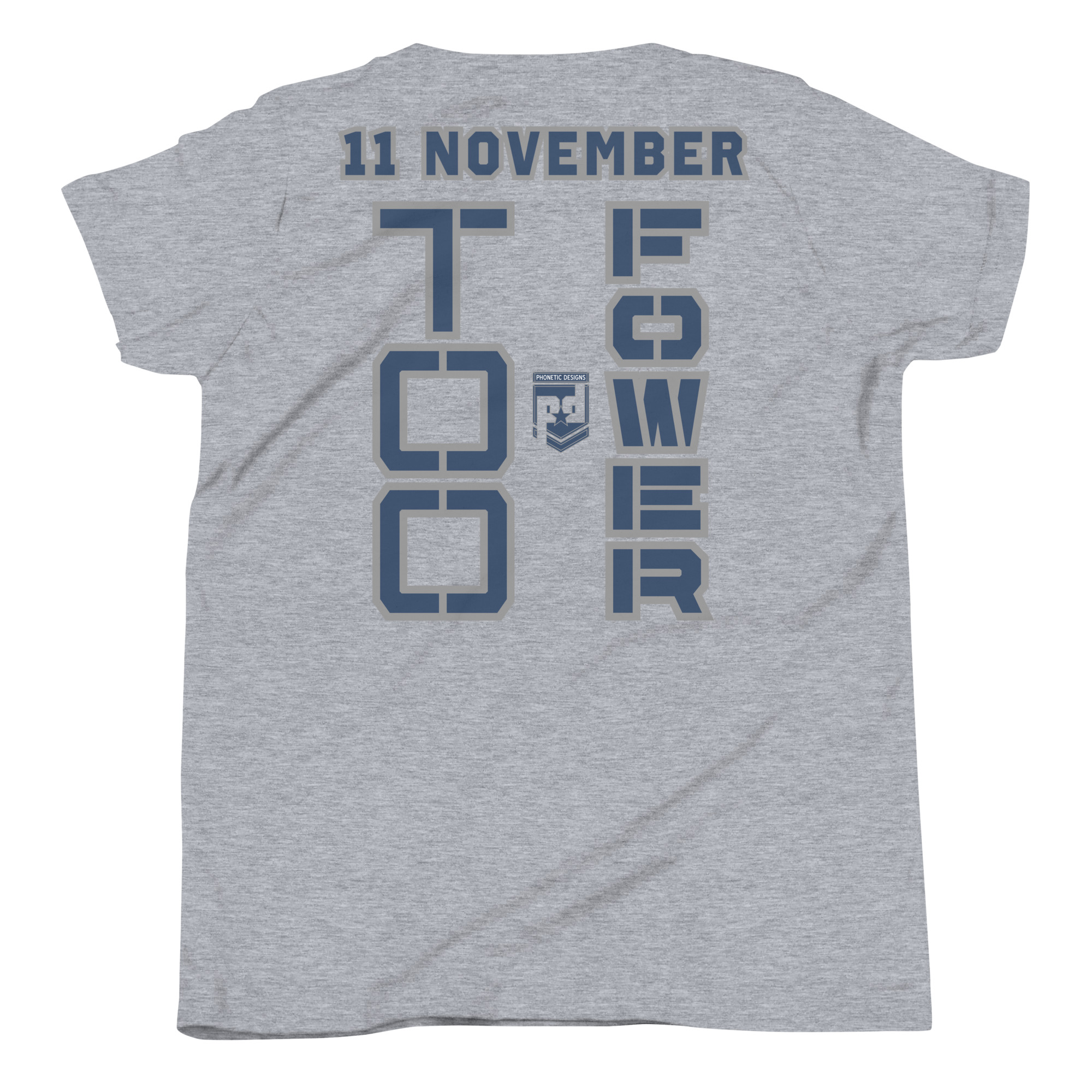 DAD IS A VETERAN TOO FOWER Youth Short Sleeve T-Shirt - Image 4