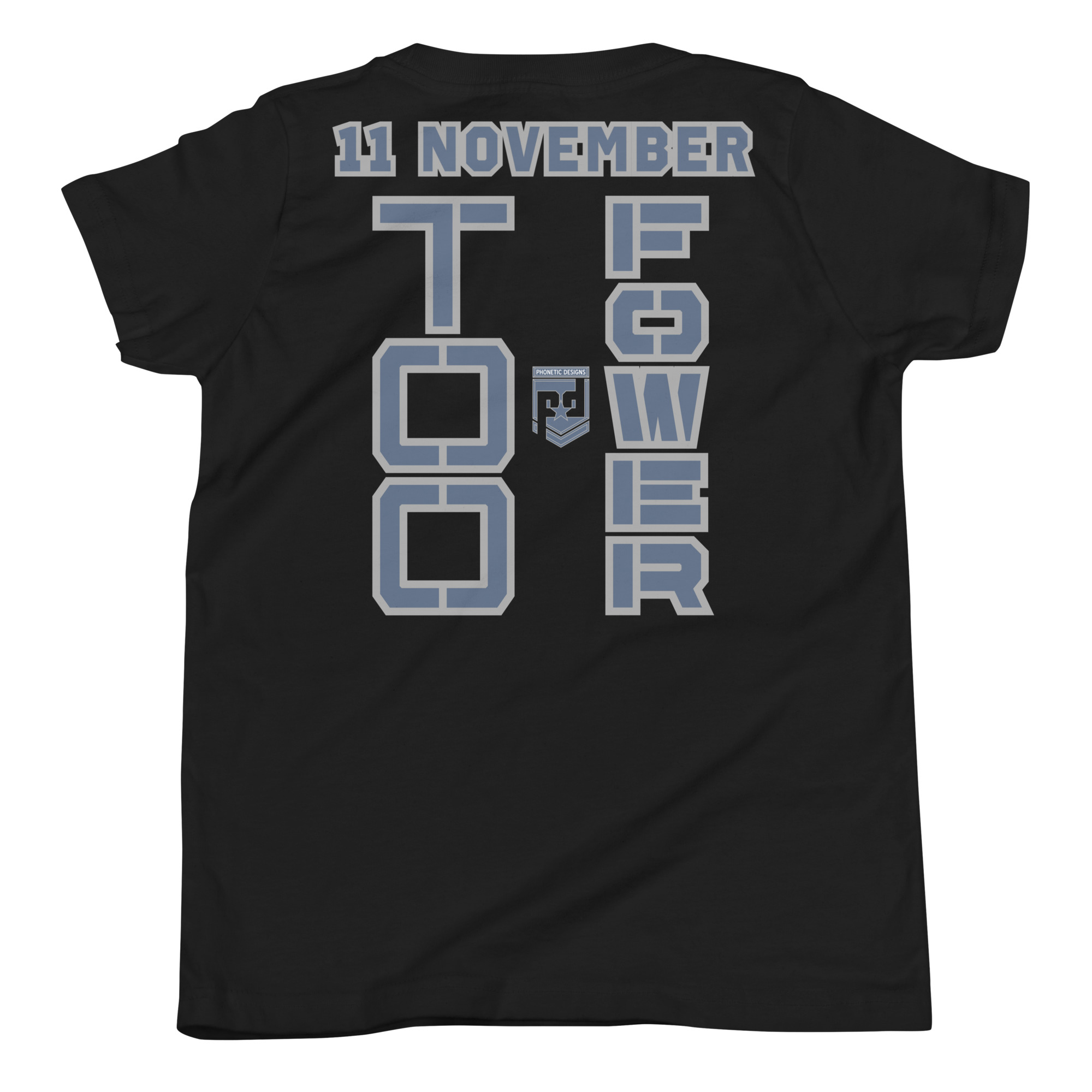 DAD IS A VETERAN TOO FOWER Youth Short Sleeve T-Shirt - Image 2