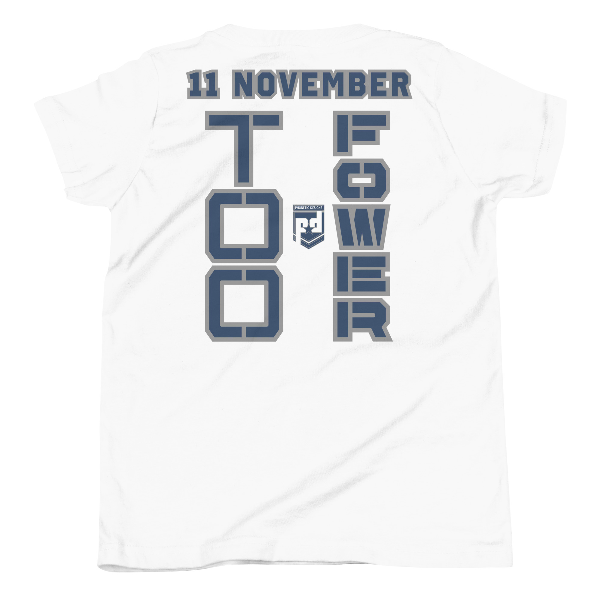 DAD IS A VETERAN TOO FOWER Youth Short Sleeve T-Shirt - Image 6