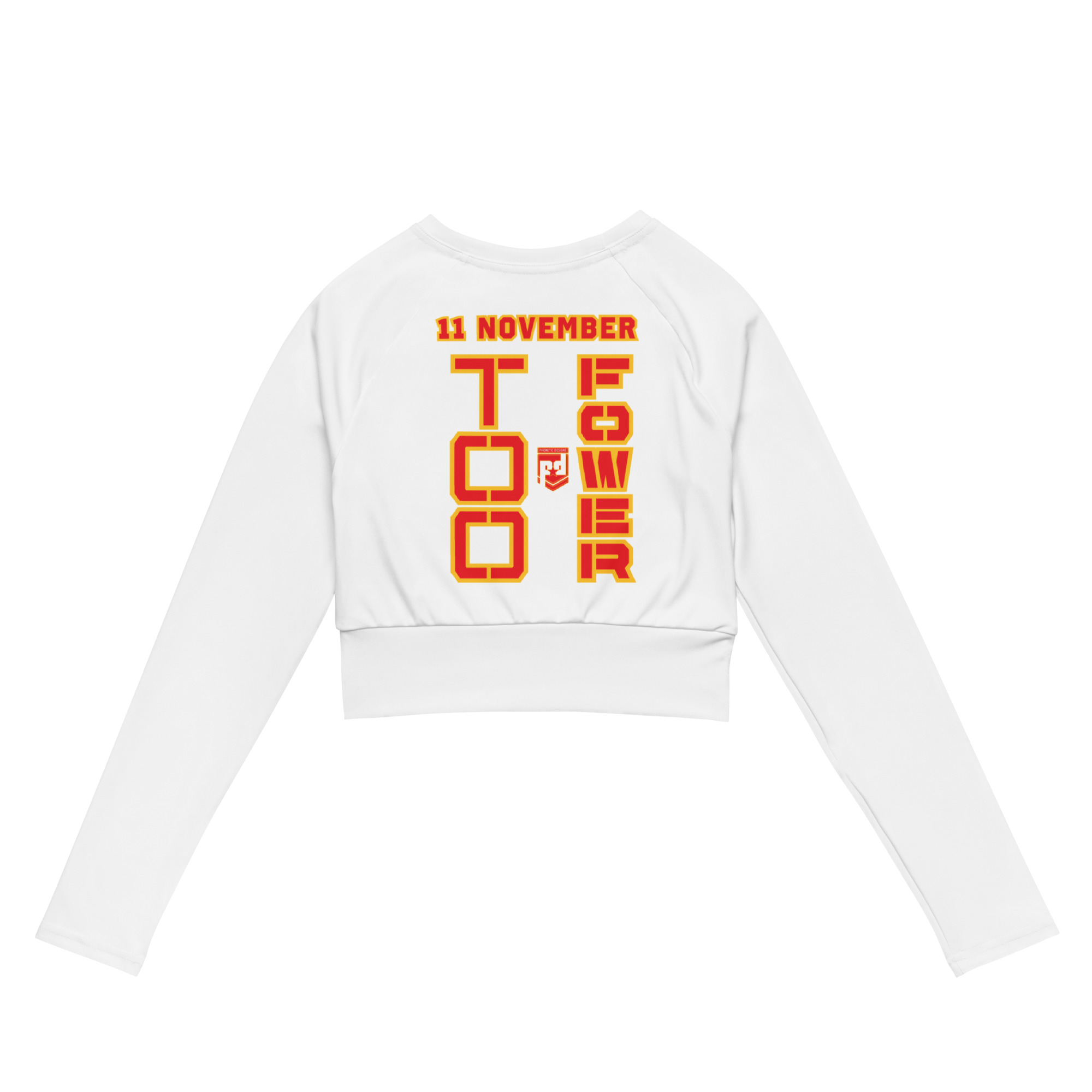 SON IS A VETERAN TOO FOWER Recycled Long-Sleeve Crop Top - Image 2