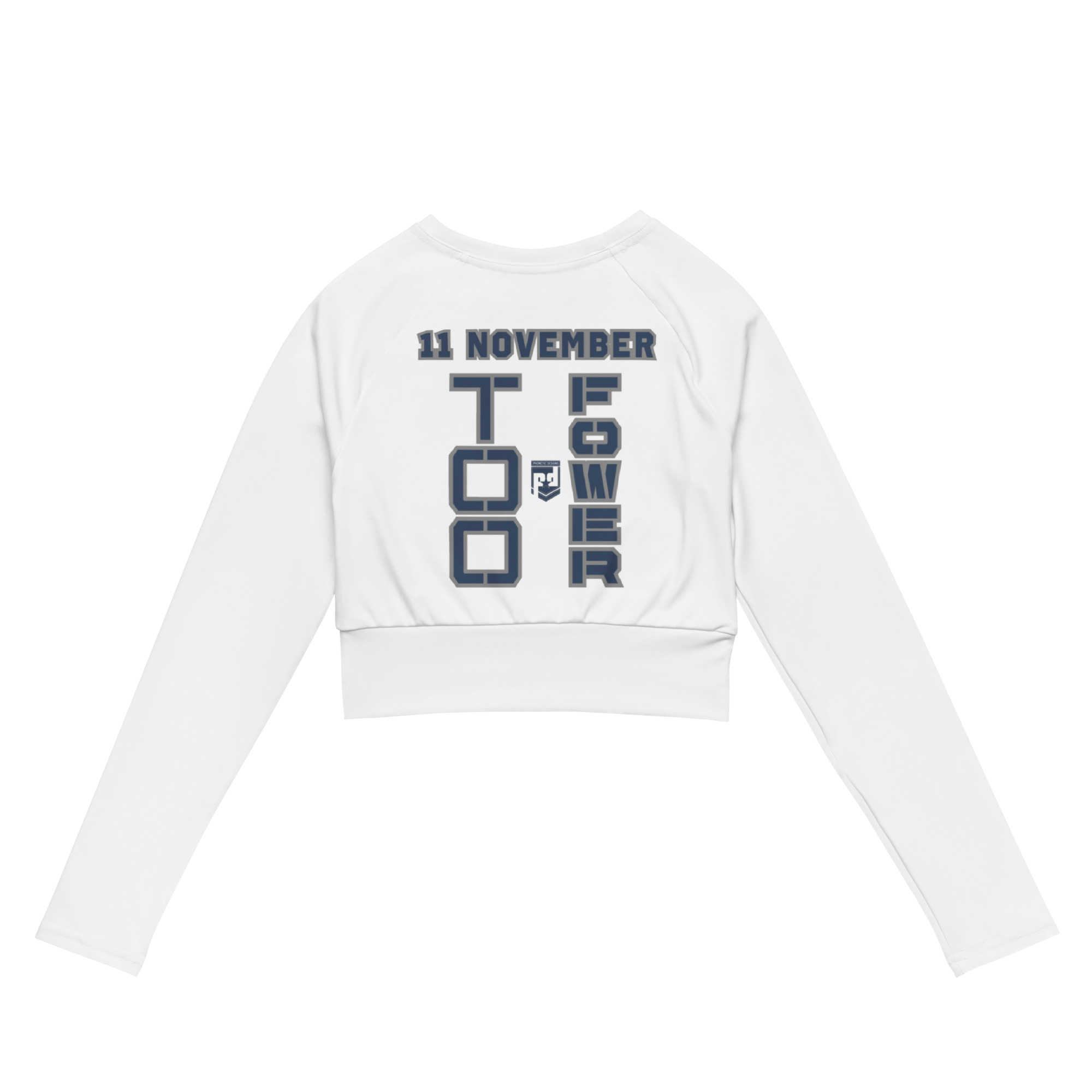 DAUGHTER IS A VETERAN TOO FOWER Recycled Long-Sleeve Crop Top - Image 2