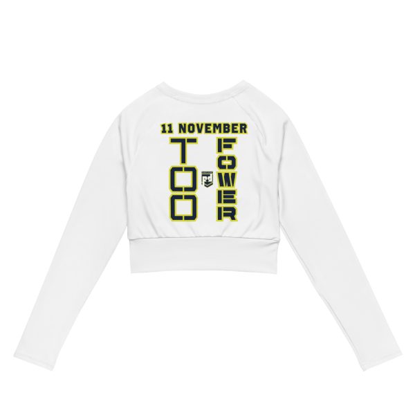 DAUGHTER IS A VETERAN TOO FOWER Recycled Long-Sleeve Crop Top
