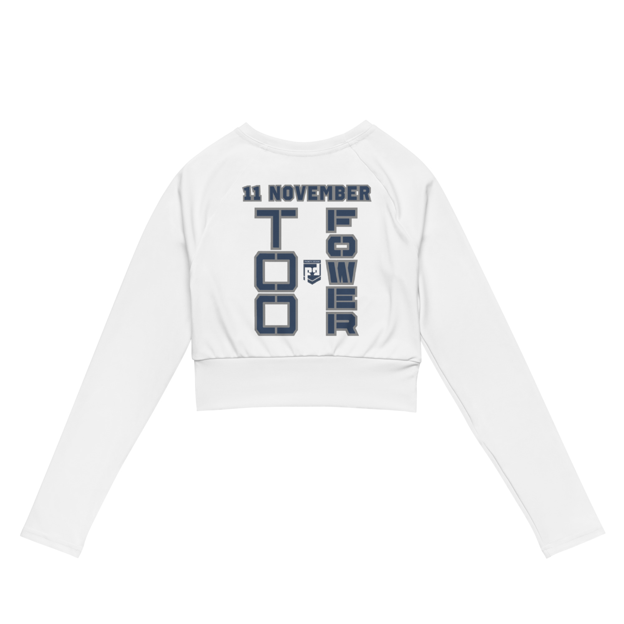 GRANDMA IS A VETERAN TOO FOWER Recycled Long-Sleeve Crop Top - Image 2