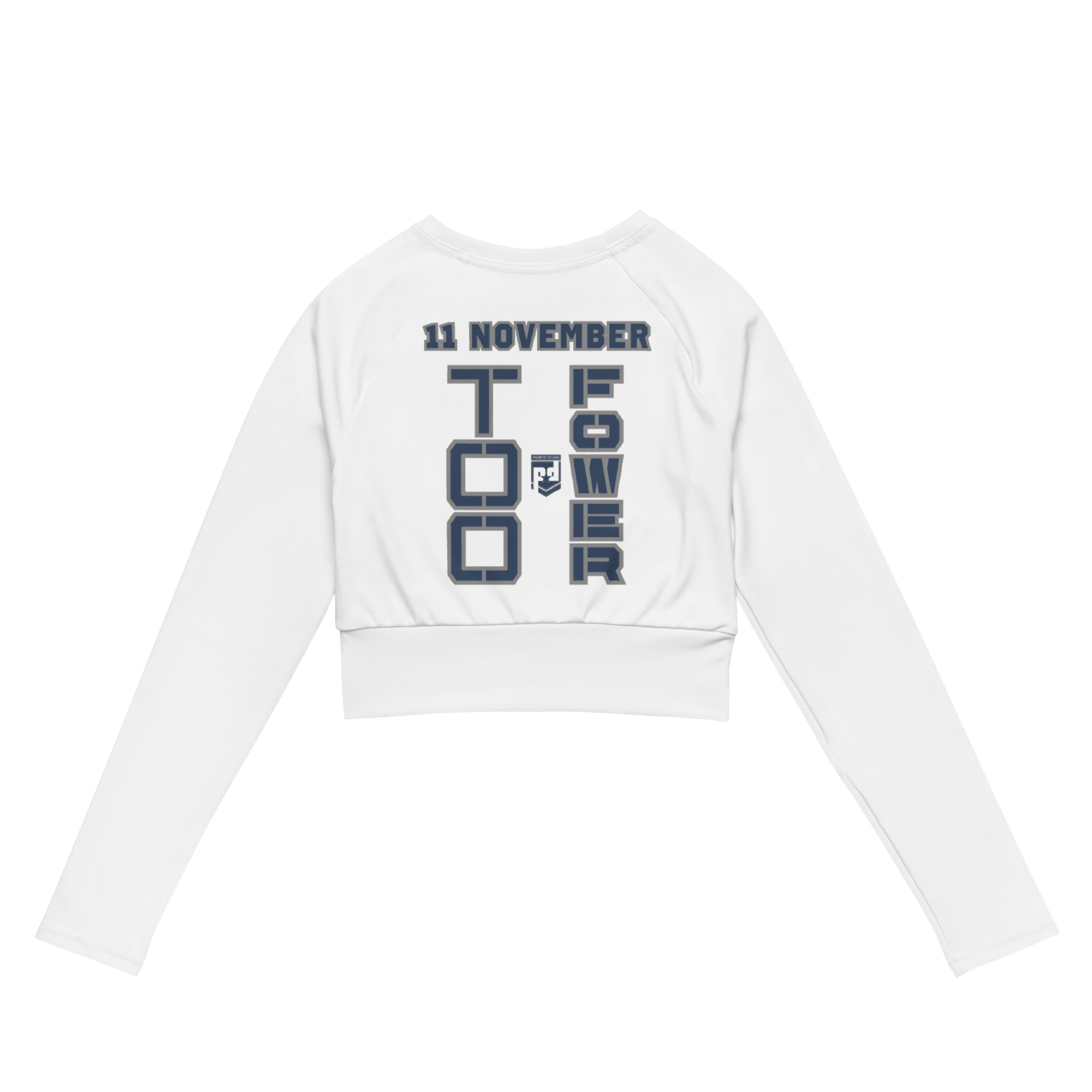 GRANDMA IS A VETERAN TOO FOWER Recycled Long-Sleeve Crop Top - Image 2