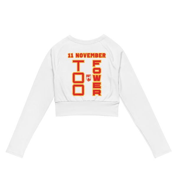 GRANDMA IS A VETERAN TOO FOWER Recycled Long-Sleeve Crop Top