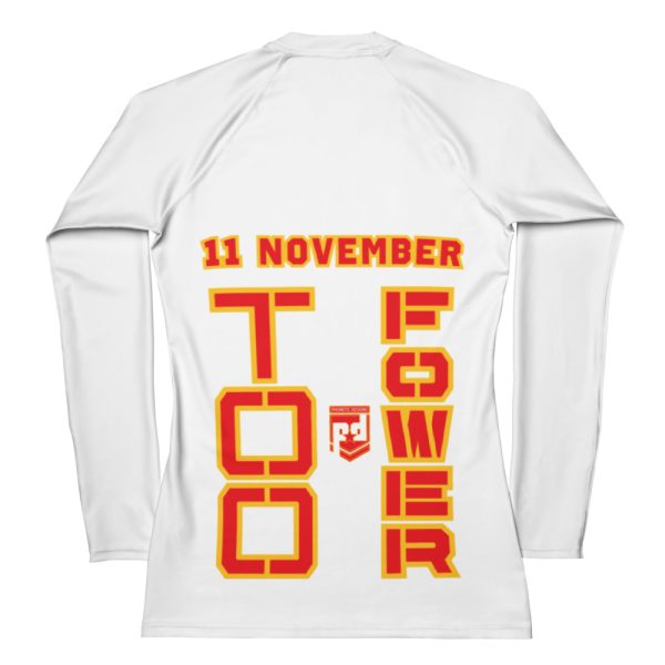 I SUPPORT  VETERANS TOO FOWER Women's Rash Guard - Image 2