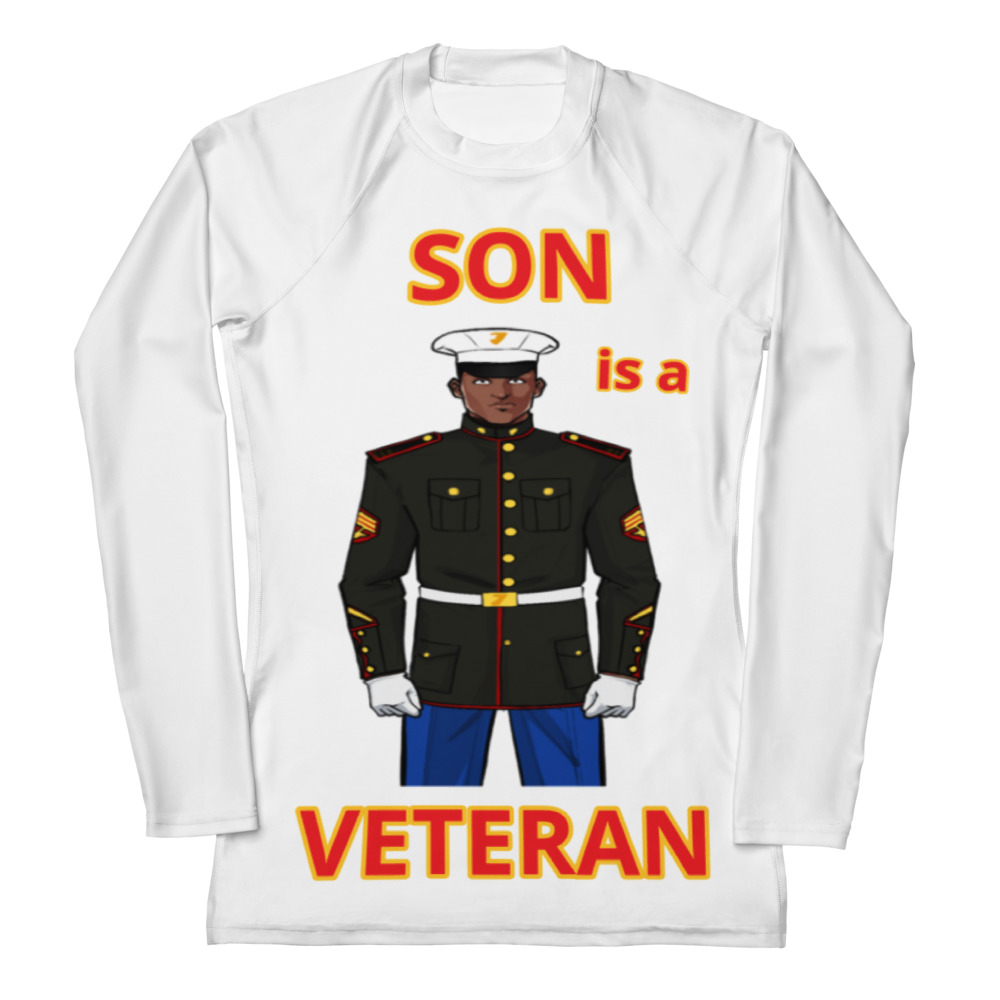 SON IS A VETERAN TOO FOWER Women's Rash Guard