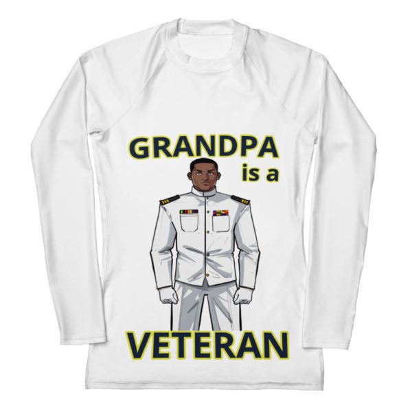 GRANDPA IS A VETERAN TOO FOWER Women's Rash Guard