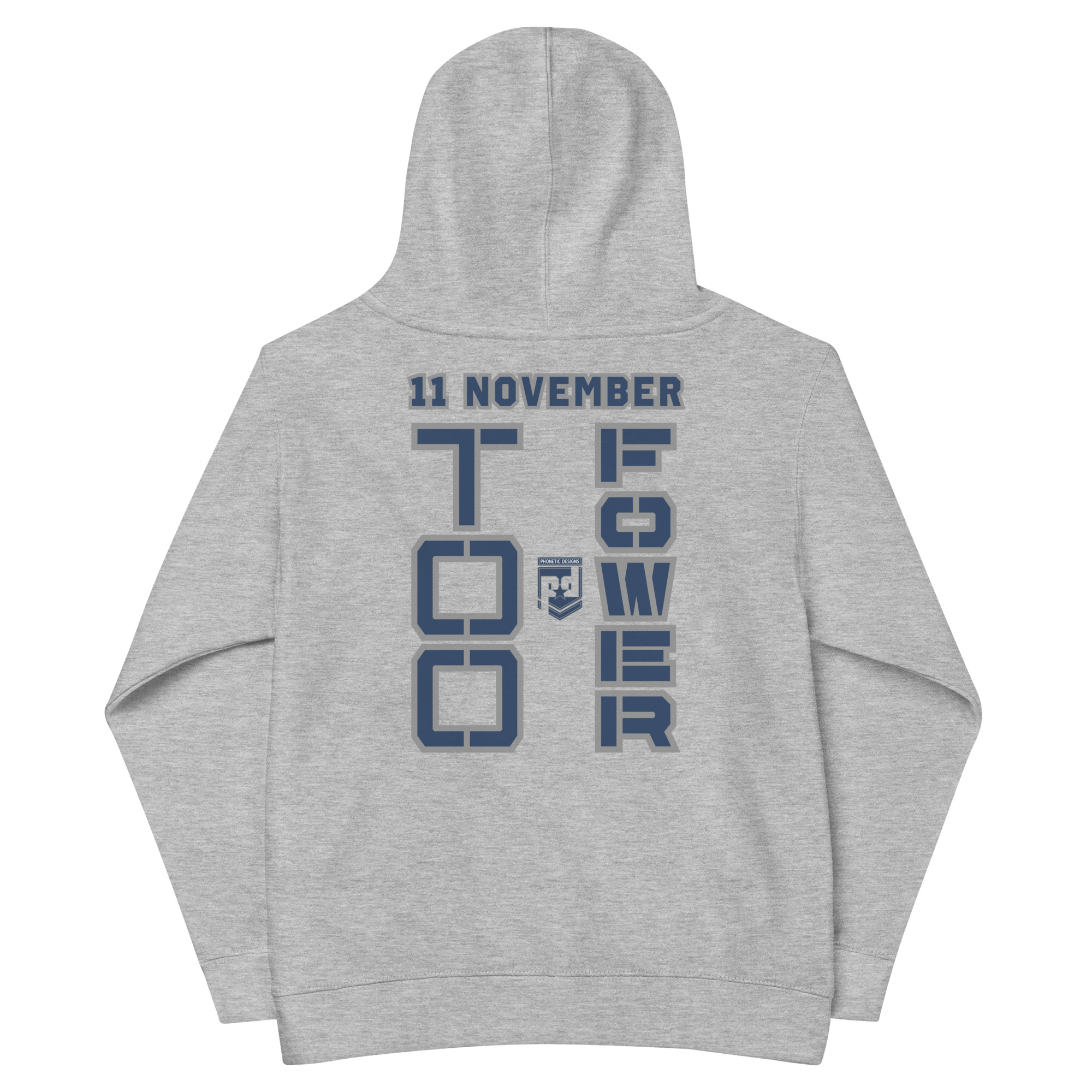 GRANDMA IS A VETERAN TOO FOWER Kids Fleece Hoodie - Image 4