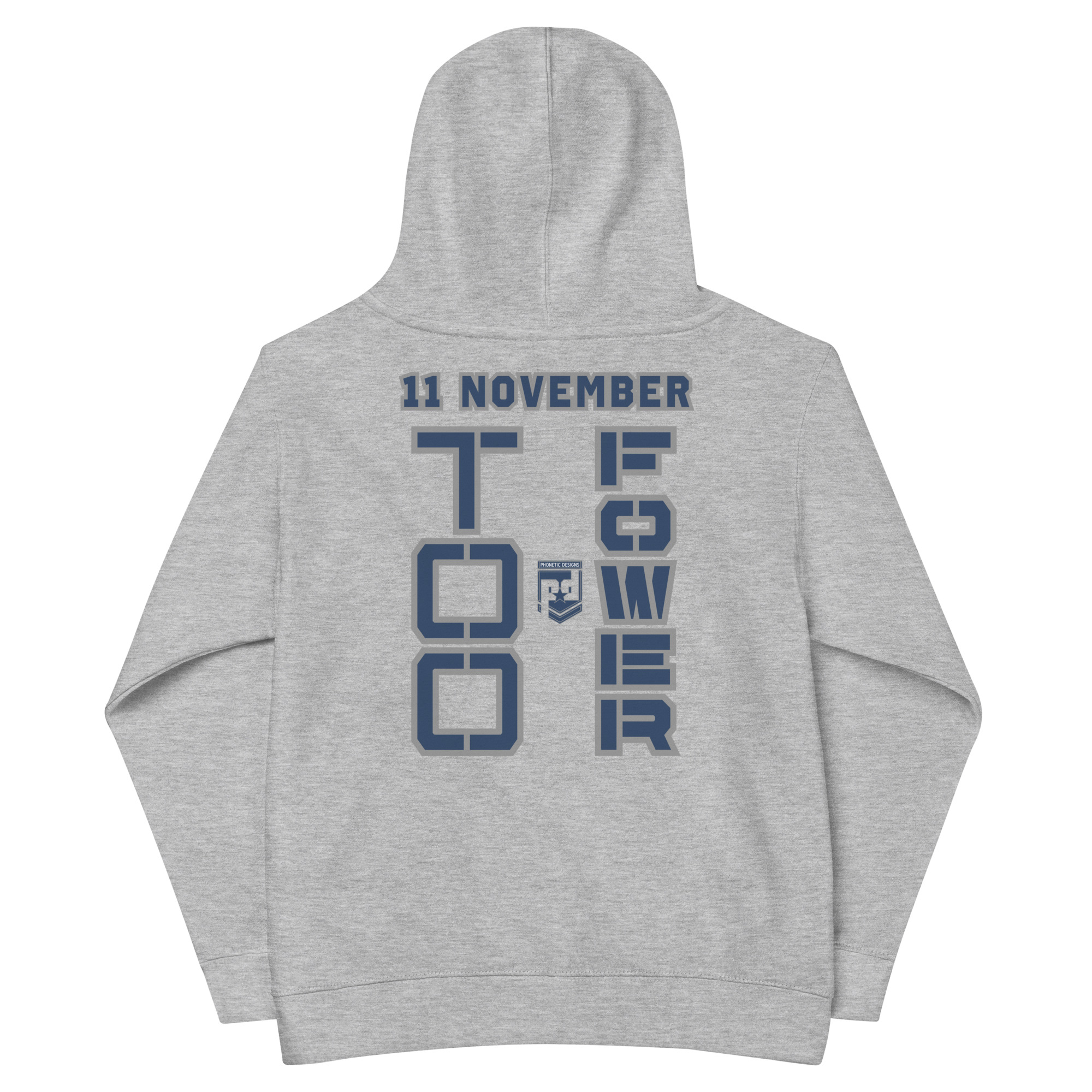 GRANDMA IS A VETERAN TOO FOWER Kids Fleece Hoodie - Image 4