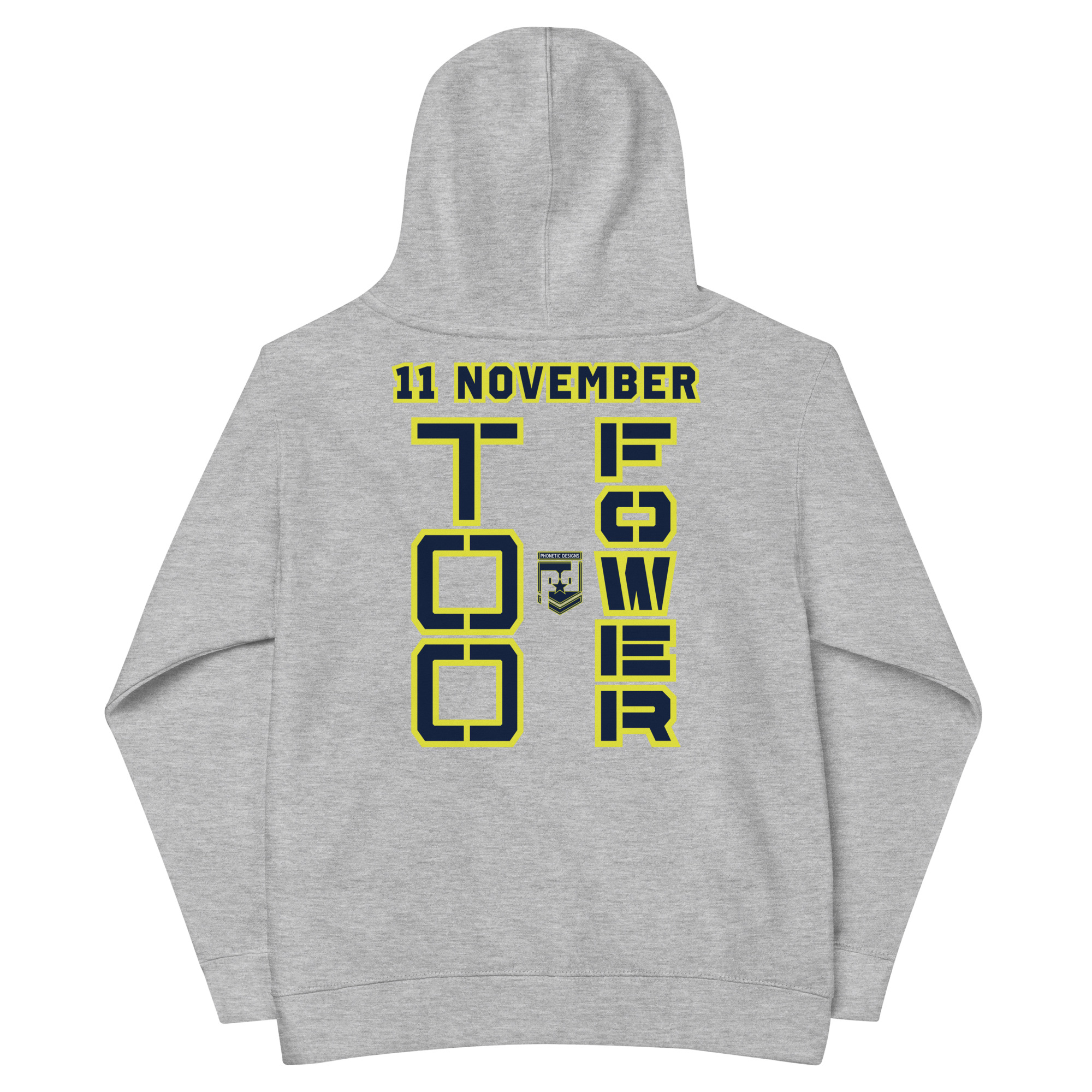 GRANDPA IS A VETERAN TOO FOWER Kids Fleece Hoodie - Image 4