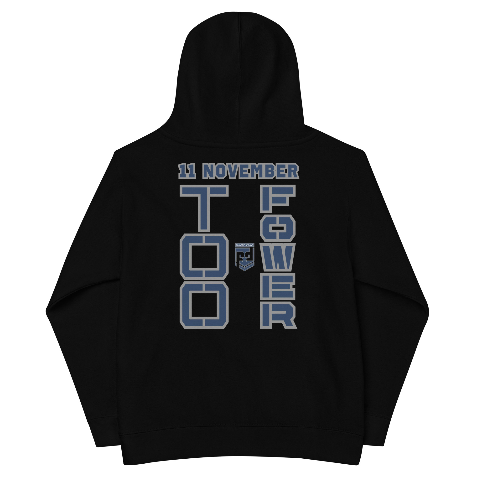 GRANDMA IS A VETERAN TOO FOWER Kids Fleece Hoodie - Image 2