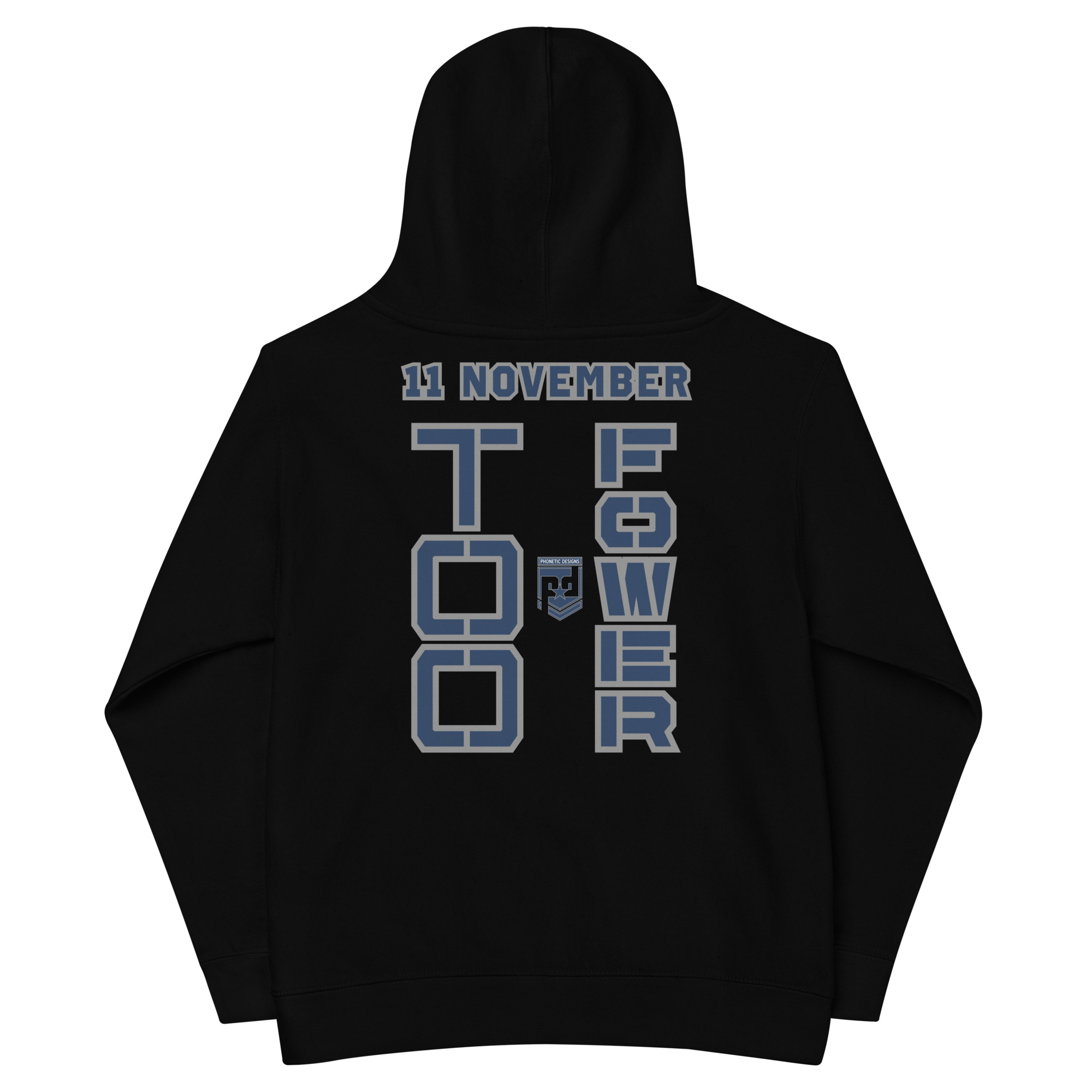 GRANDMA IS A VETERAN TOO FOWER Kids Fleece Hoodie - Image 2