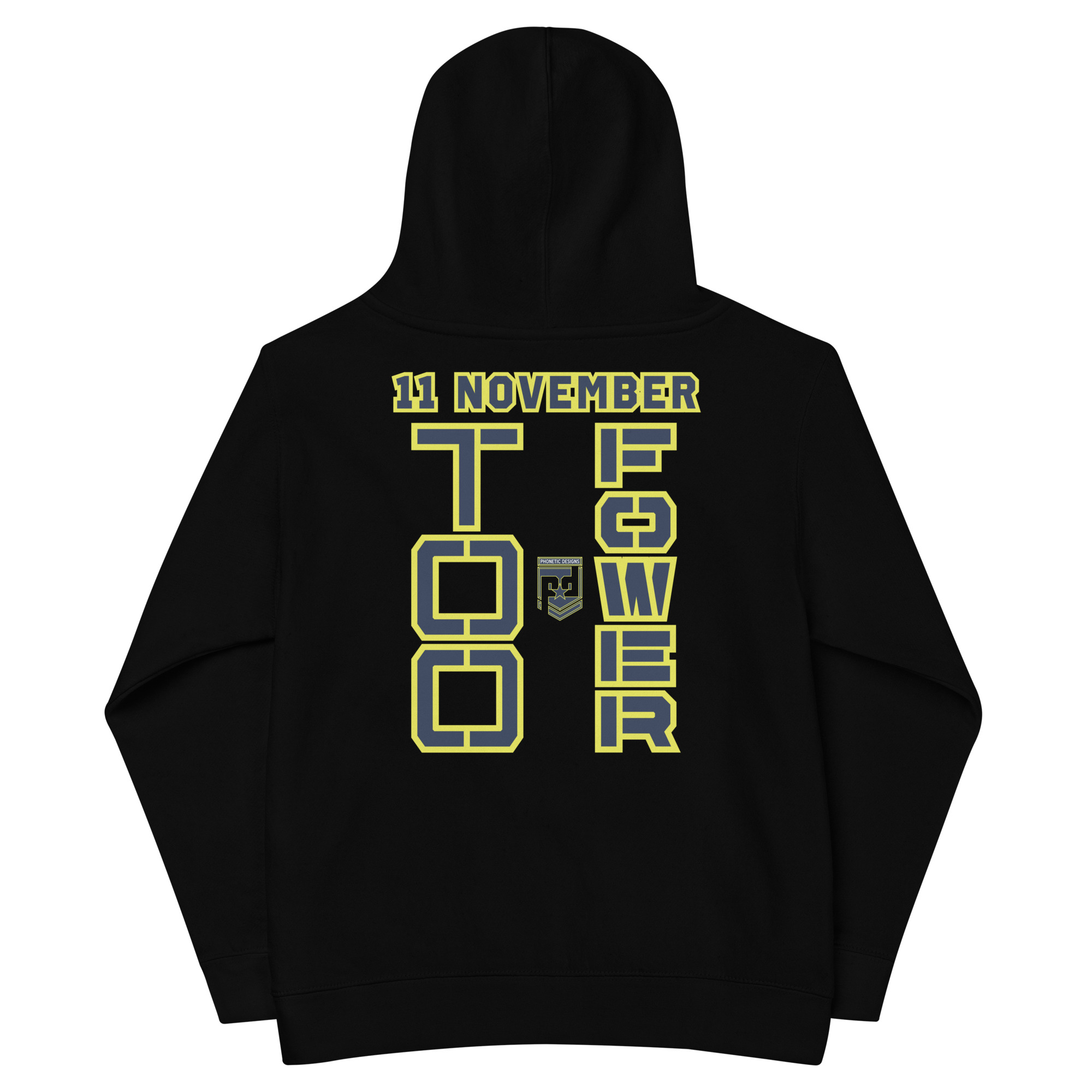 GRANDPA IS A VETERAN TOO FOWER Kids Fleece Hoodie - Image 2