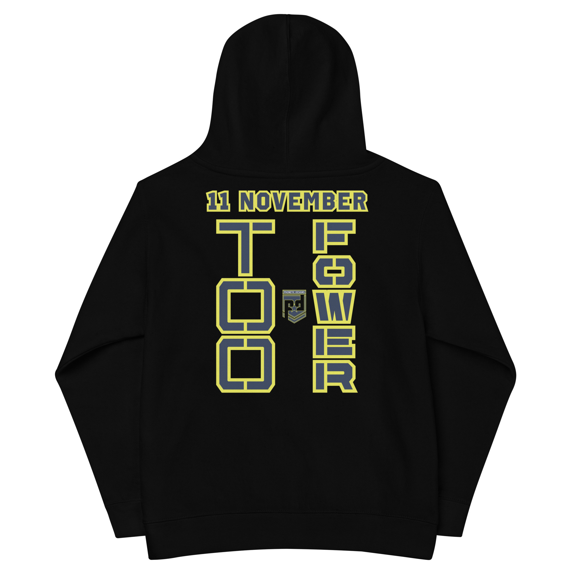 GRANDPA IS A VETERAN TOO FOWER Kids Fleece Hoodie - Image 2