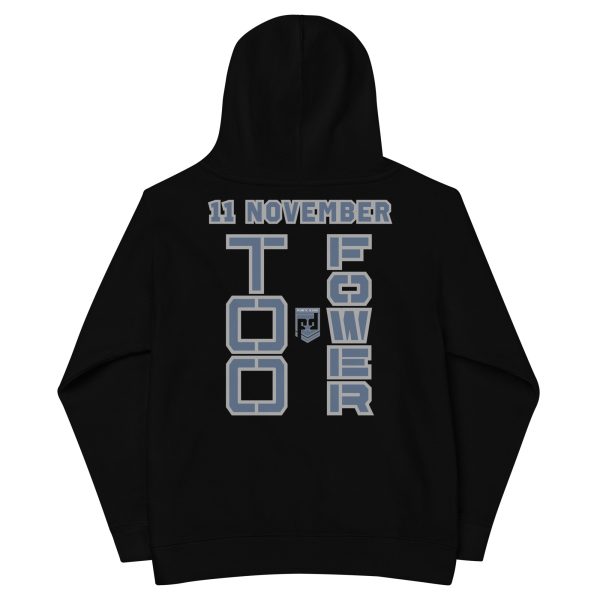 I SUPPORT  VETERANS TOO FOWER Kids Fleece Hoodie - Image 2