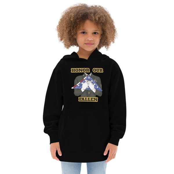 HONOR OUR FALLEN TOO FIFE Kids Fleece Hoodie