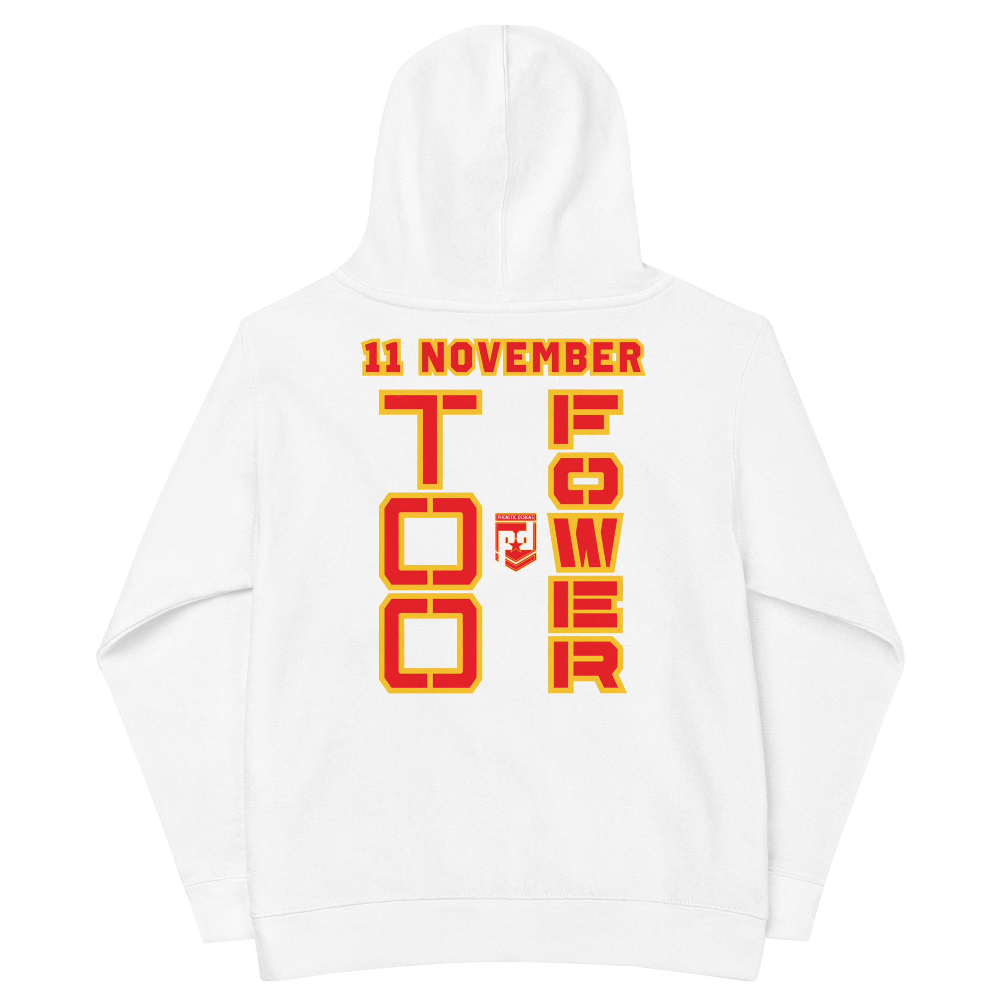 GRANDPA IS A VETERAN TOO FOWER Kids Fleece Hoodie - Image 6