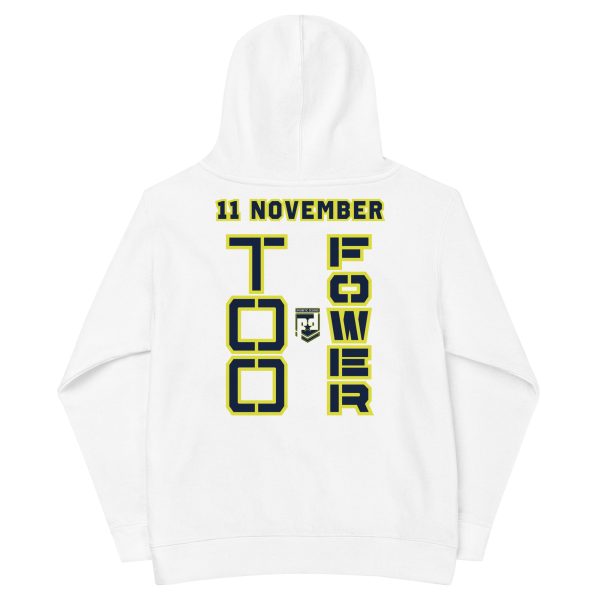 GRANDPA IS A VETERAN TOO FOWER Kids Fleece Hoodie - Image 6