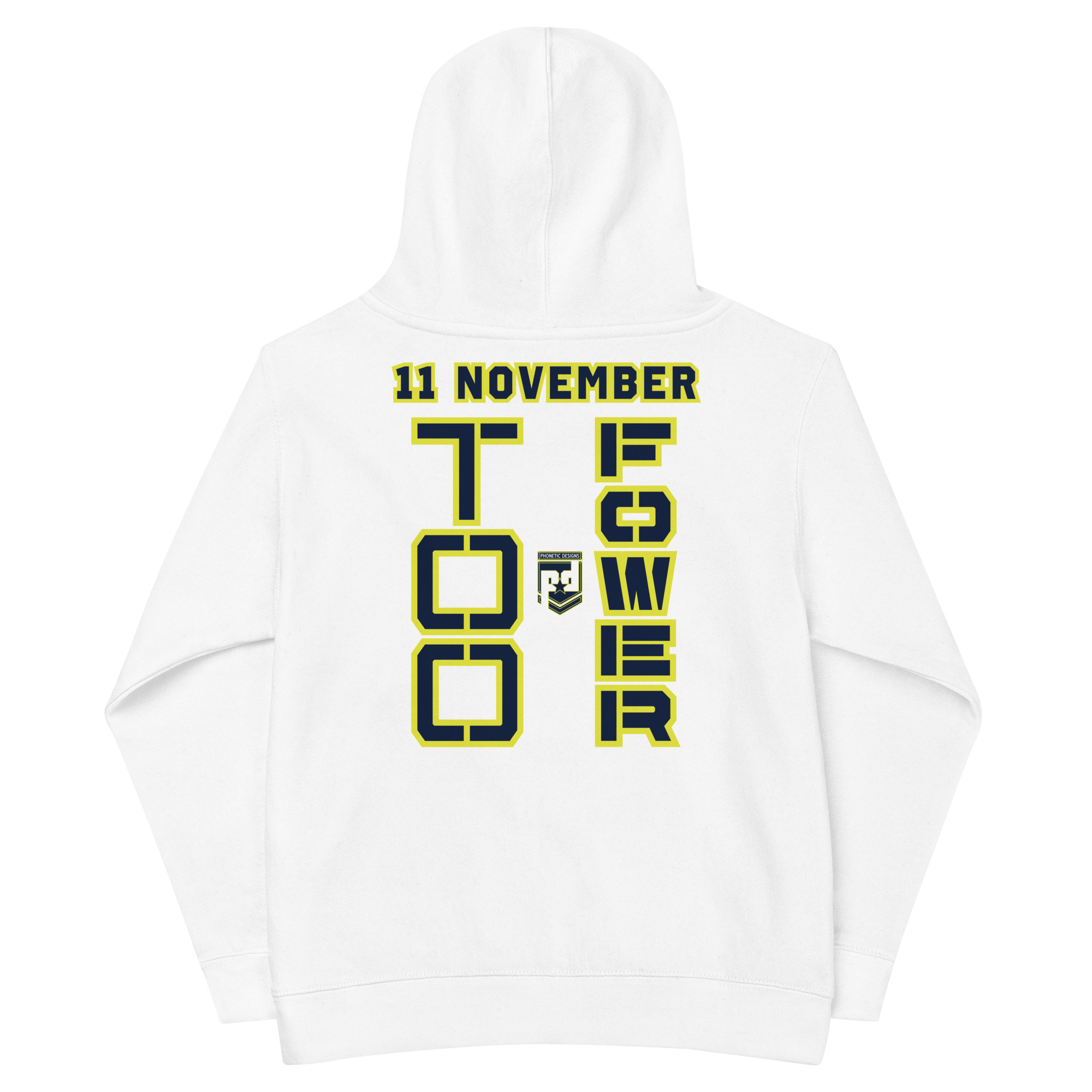 GRANDPA IS A VETERAN TOO FOWER Kids Fleece Hoodie - Image 6