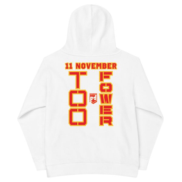 I SUPPORT  VETERANS TOO FOWER Kids Fleece Hoodie - Image 6