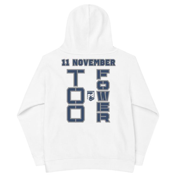 I SUPPORT  VETERANS TOO FOWER Kids Fleece Hoodie - Image 6