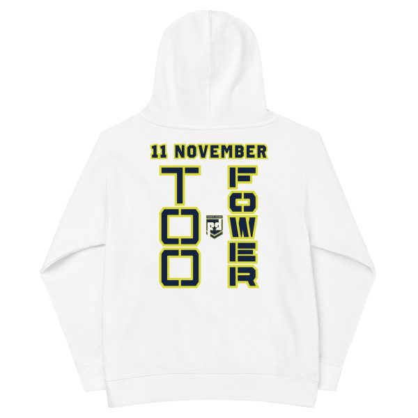 I SUPPORT  VETERANS TOO FOWER Kids Fleece Hoodie - Image 6