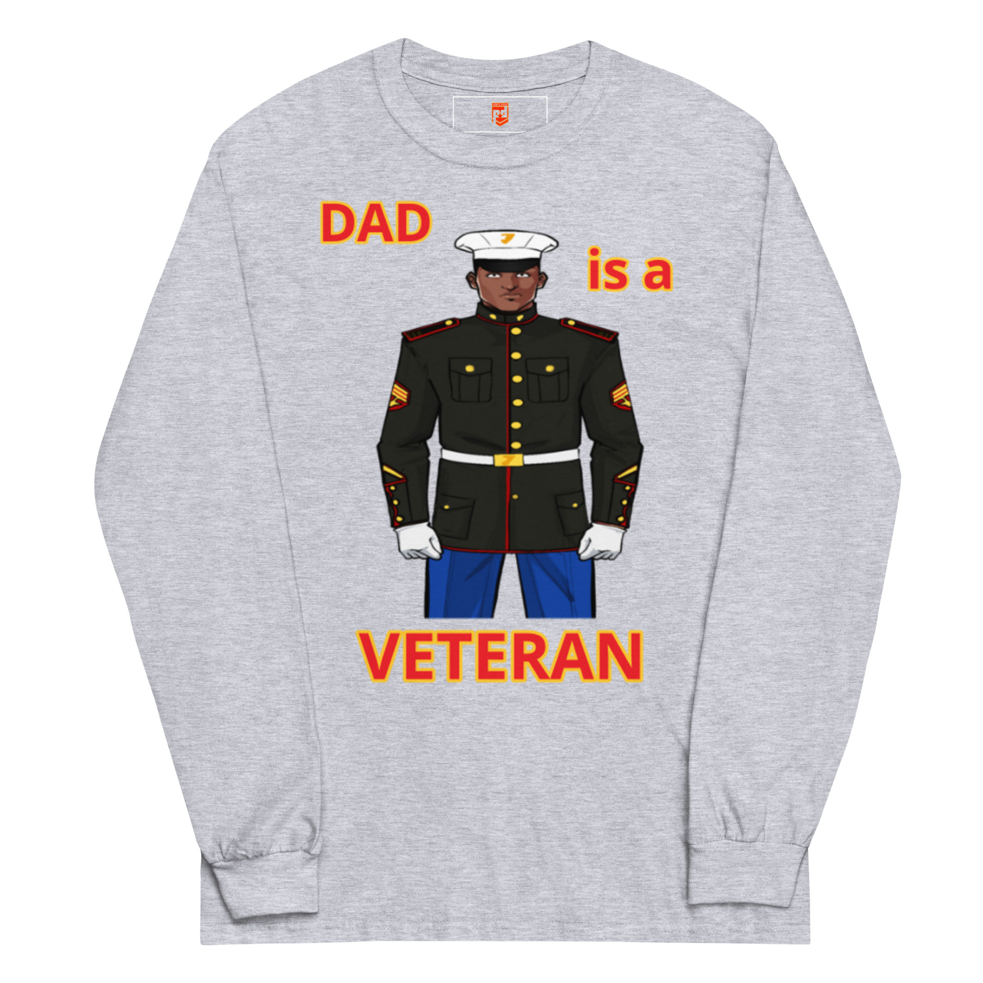 DAD IS A VETERAN TOO FOWER Long Sleeve Shirt - Image 3