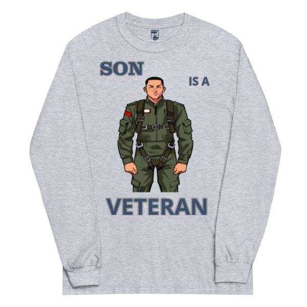 SON IS A VETERAN TOO FOWER Long Sleeve Shirt - Image 3