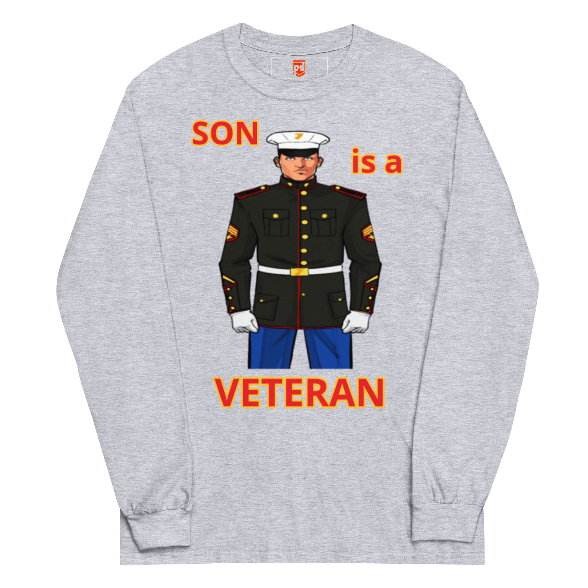 SON IS A VETERAN TOO FOWER Long Sleeve Shirt - Image 3