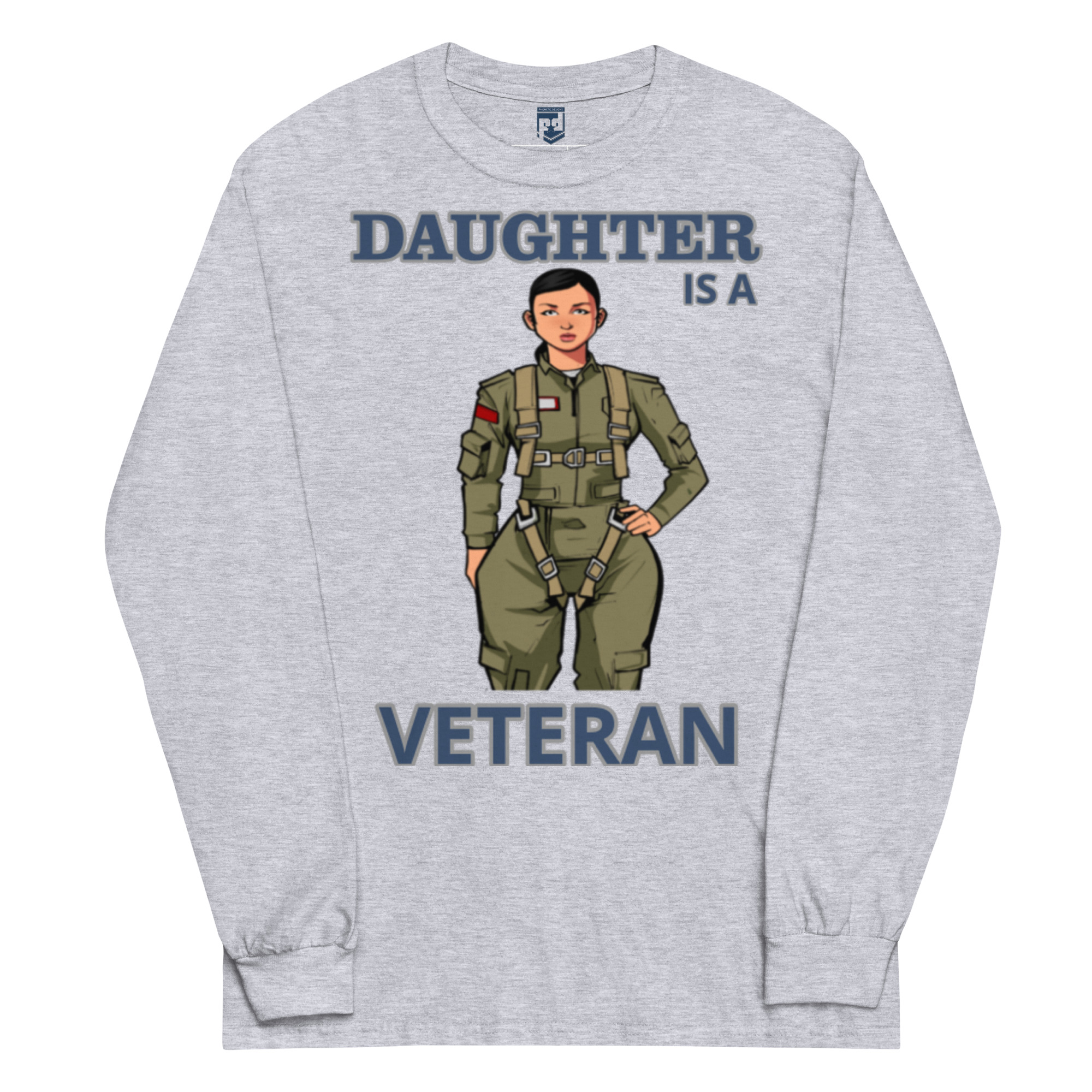 DAUGHTER IS A VETERAN TOO FOWER Long Sleeve Shirt - Image 3