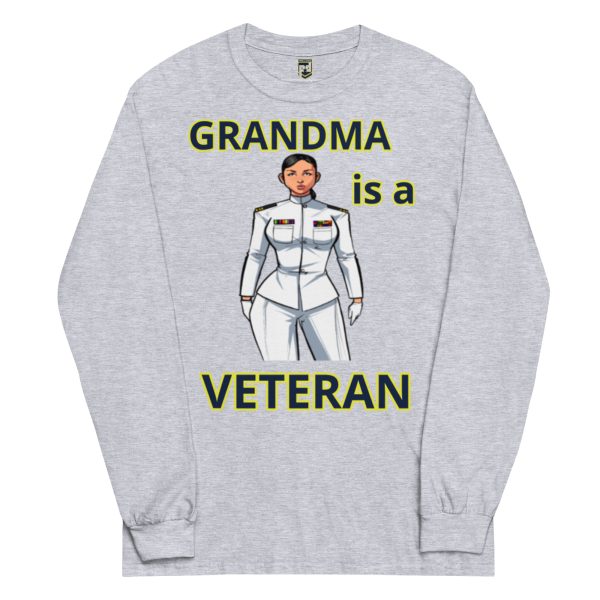 GRANDMA IS A VETERAN TOO FOWER Long Sleeve Shirt - Image 3