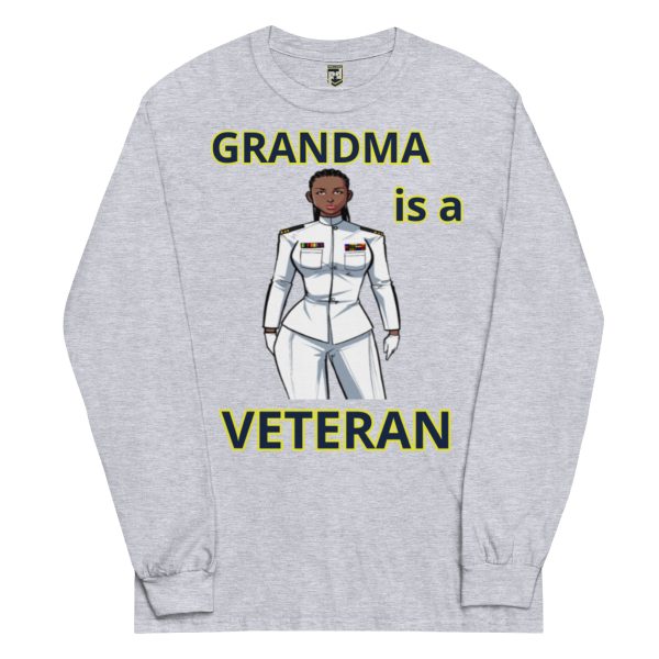 GRANDMA IS A VETERAN TOO FOWER Long Sleeve Shirt - Image 3