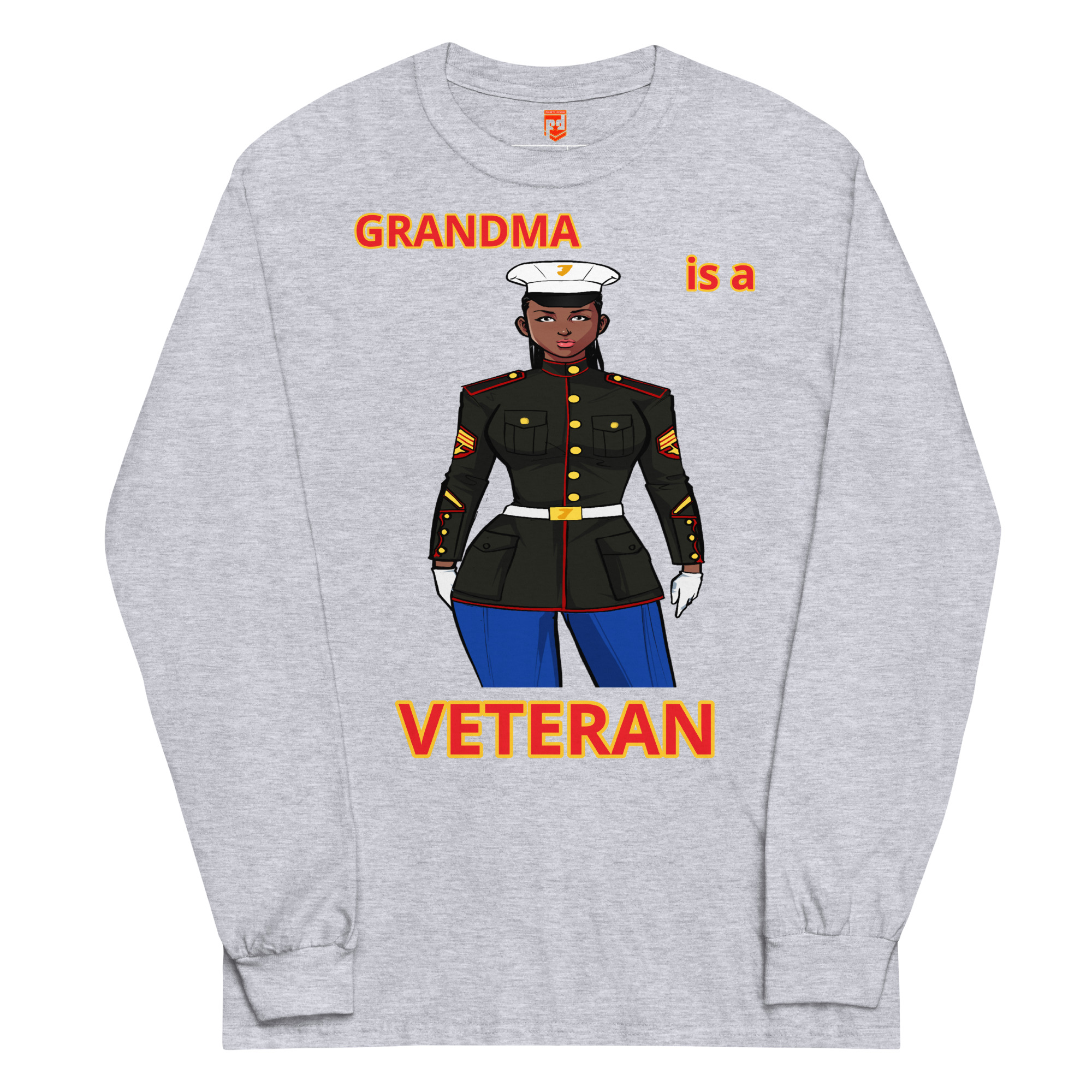 GRANDMA IS A VETERAN TOO FOWER Long Sleeve Shirt - Image 3