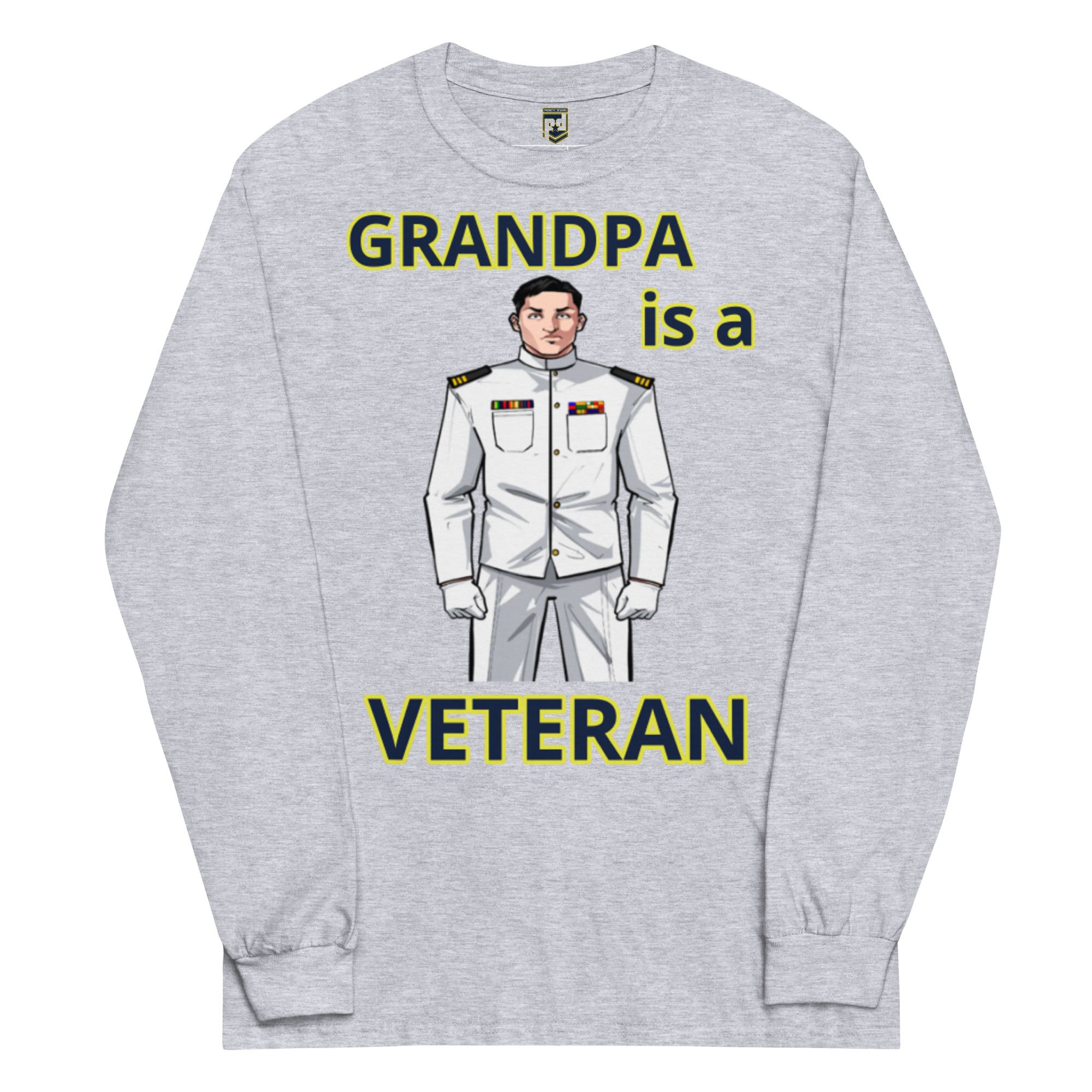 GRANDPA IS A VETERAN TOO FOWER Long Sleeve Shirt - Image 3