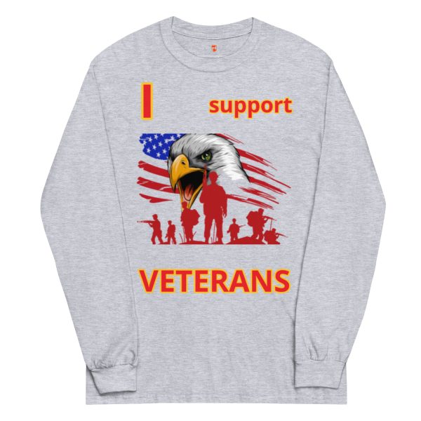 I SUPPORT  VETERANS TOO FOWER Long Sleeve Shirt - Image 3