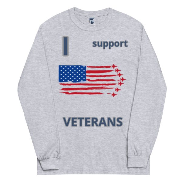 I SUPPORT  VETERANS TOO FOWER Long Sleeve Shirt - Image 3
