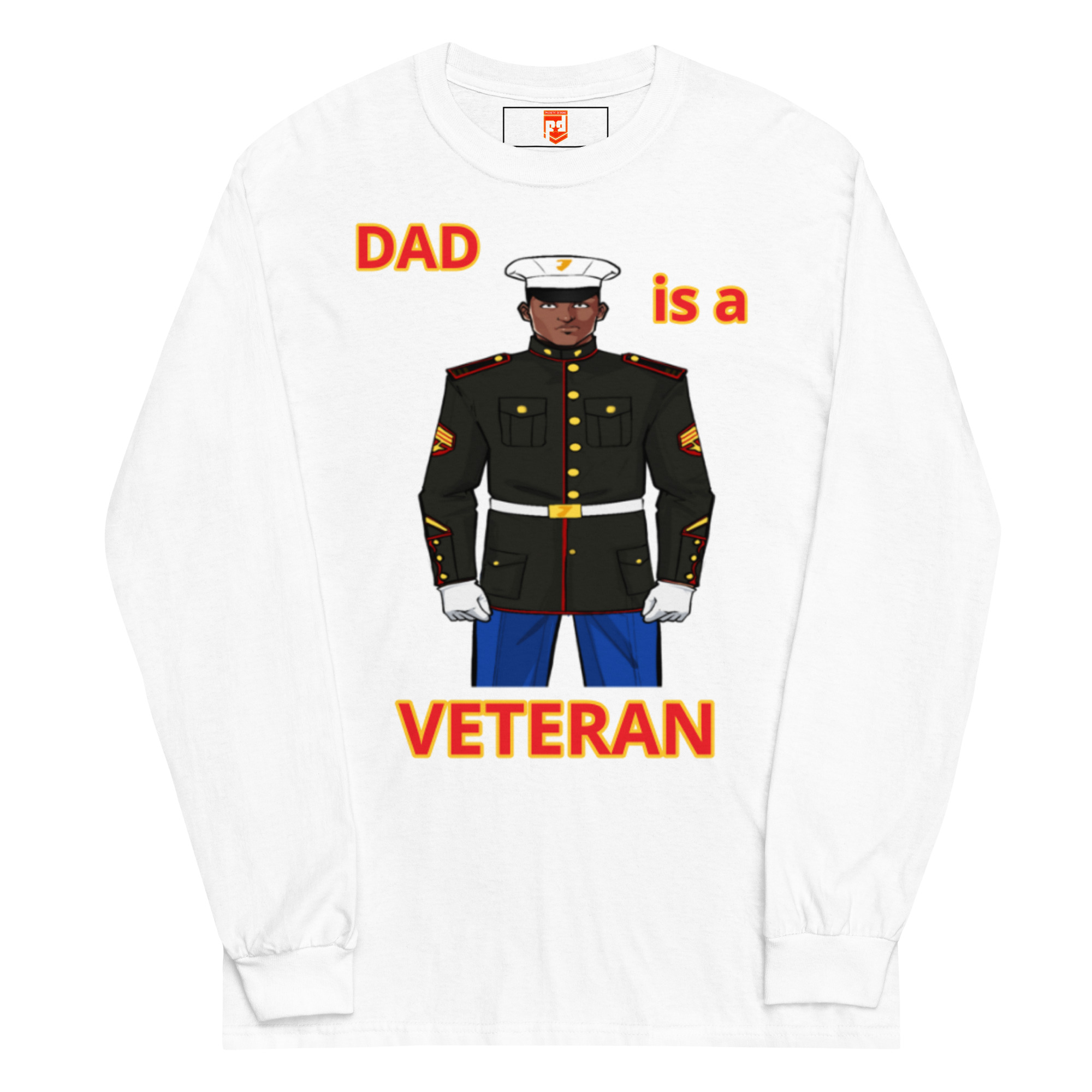 DAD IS A VETERAN TOO FOWER Long Sleeve Shirt - Image 5