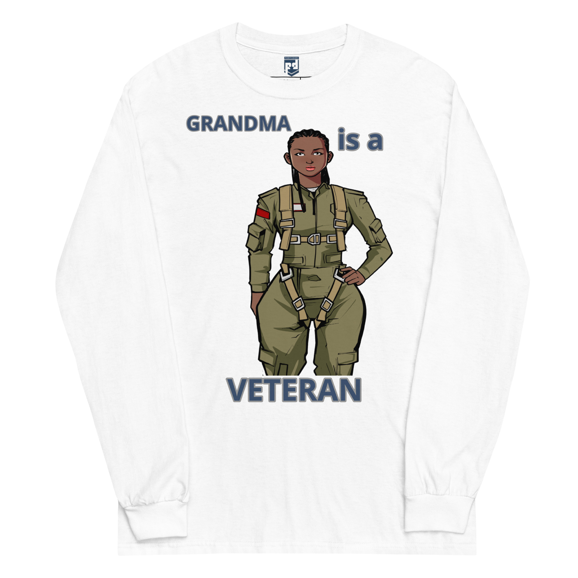 GRANDMA IS A VETERAN TOO FOWER Long Sleeve Shirt - Image 5
