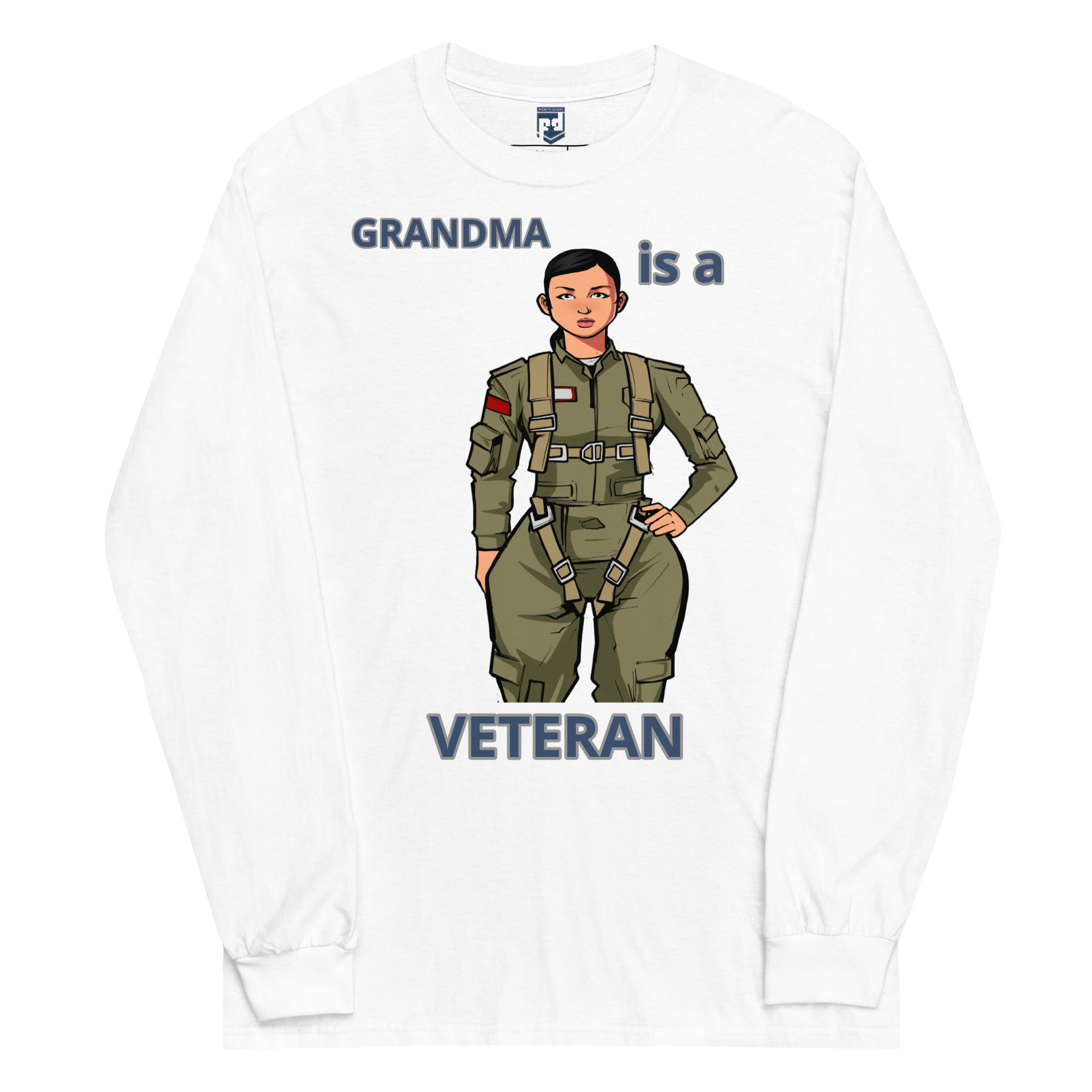 GRANDMA IS A VETERAN TOO FOWER Long Sleeve Shirt - Image 5