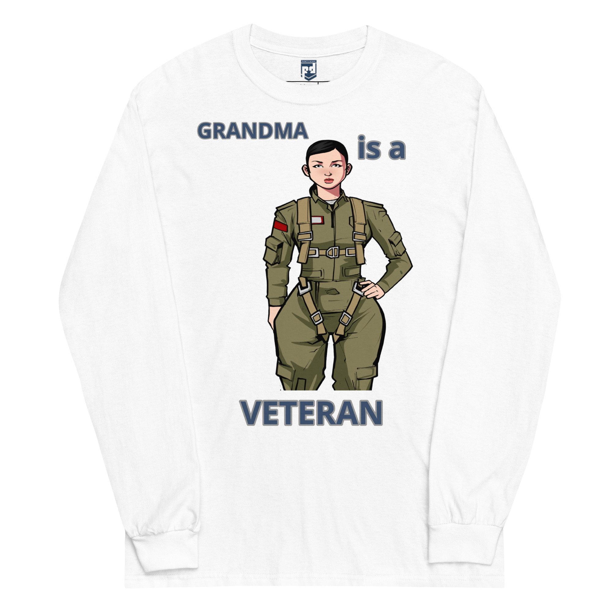 GRANDMA IS A VETERAN TOO FOWER Long Sleeve Shirt - Image 5