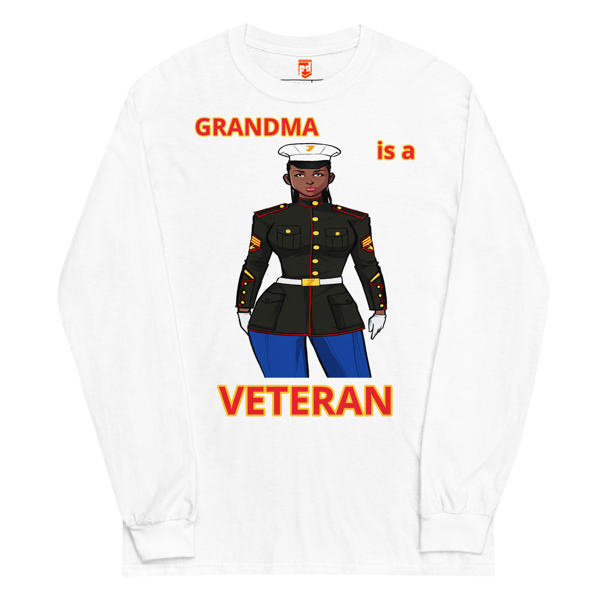 GRANDMA IS A VETERAN TOO FOWER Long Sleeve Shirt - Image 5