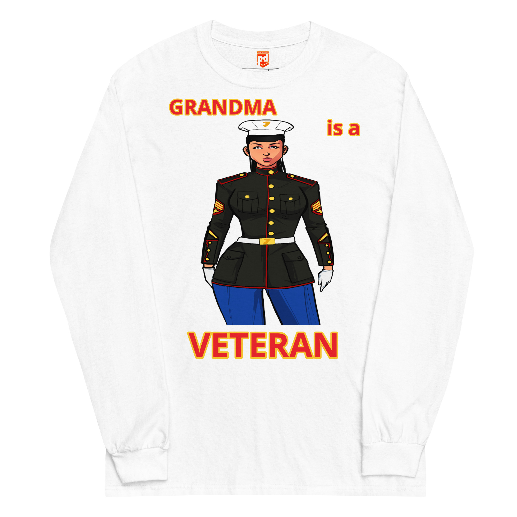 GRANDMA IS A VETERAN TOO FOWER Long Sleeve Shirt - Image 5