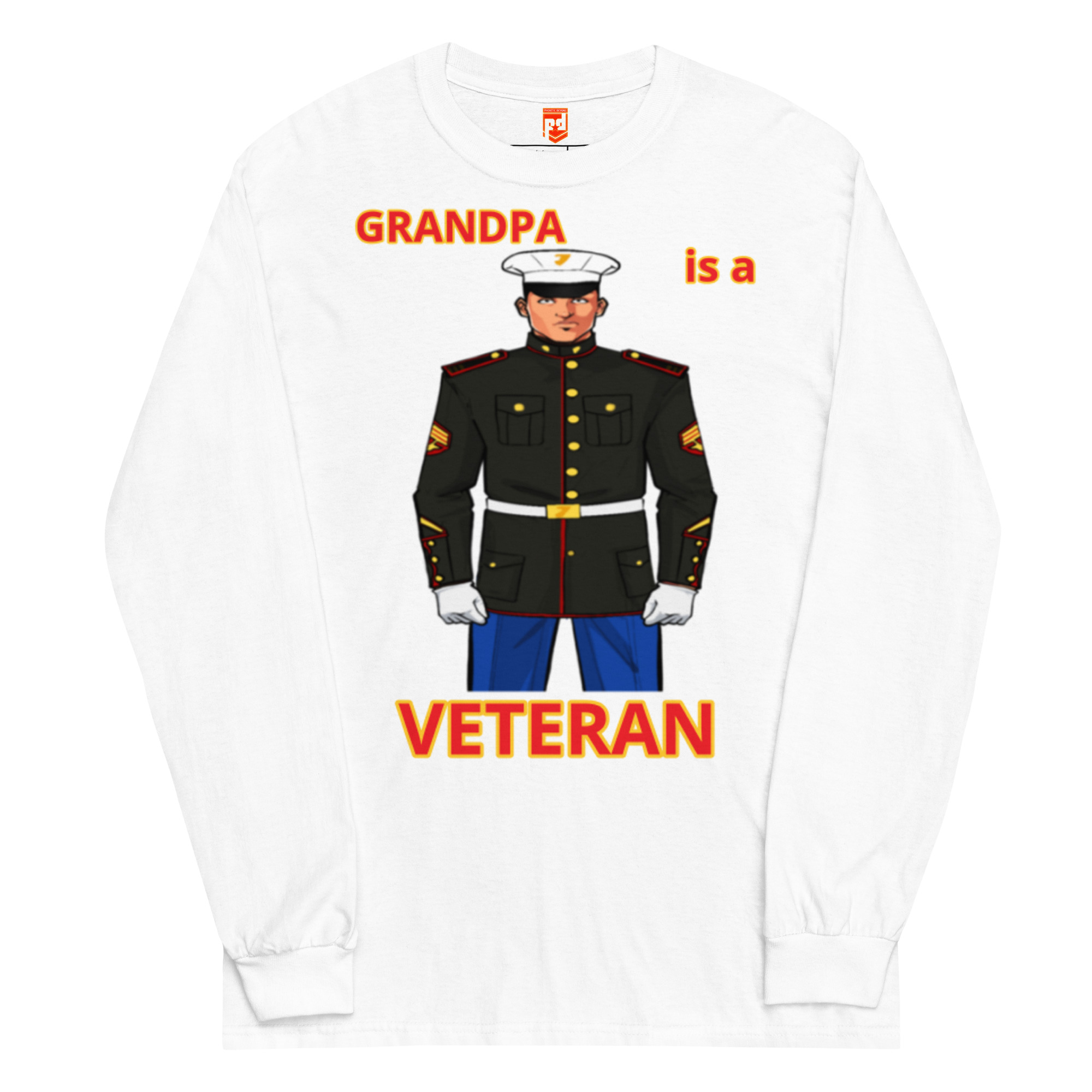 GRANDPA IS A VETERAN TOO FOWER Long Sleeve Shirt - Image 5