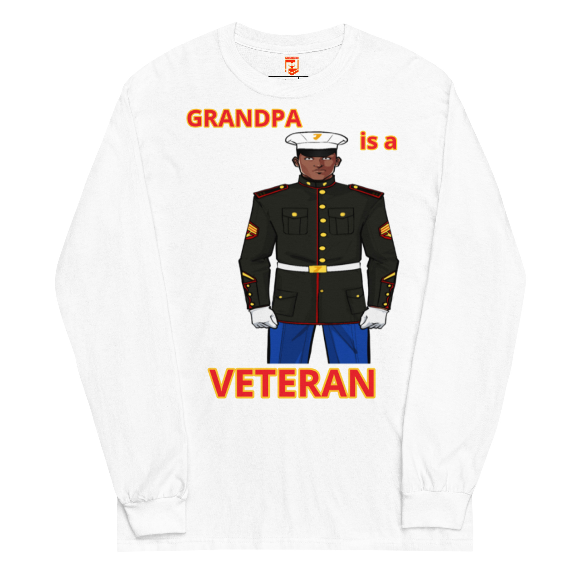 GRANDPA IS A VETERAN TOO FOWER Long Sleeve Shirt - Image 5
