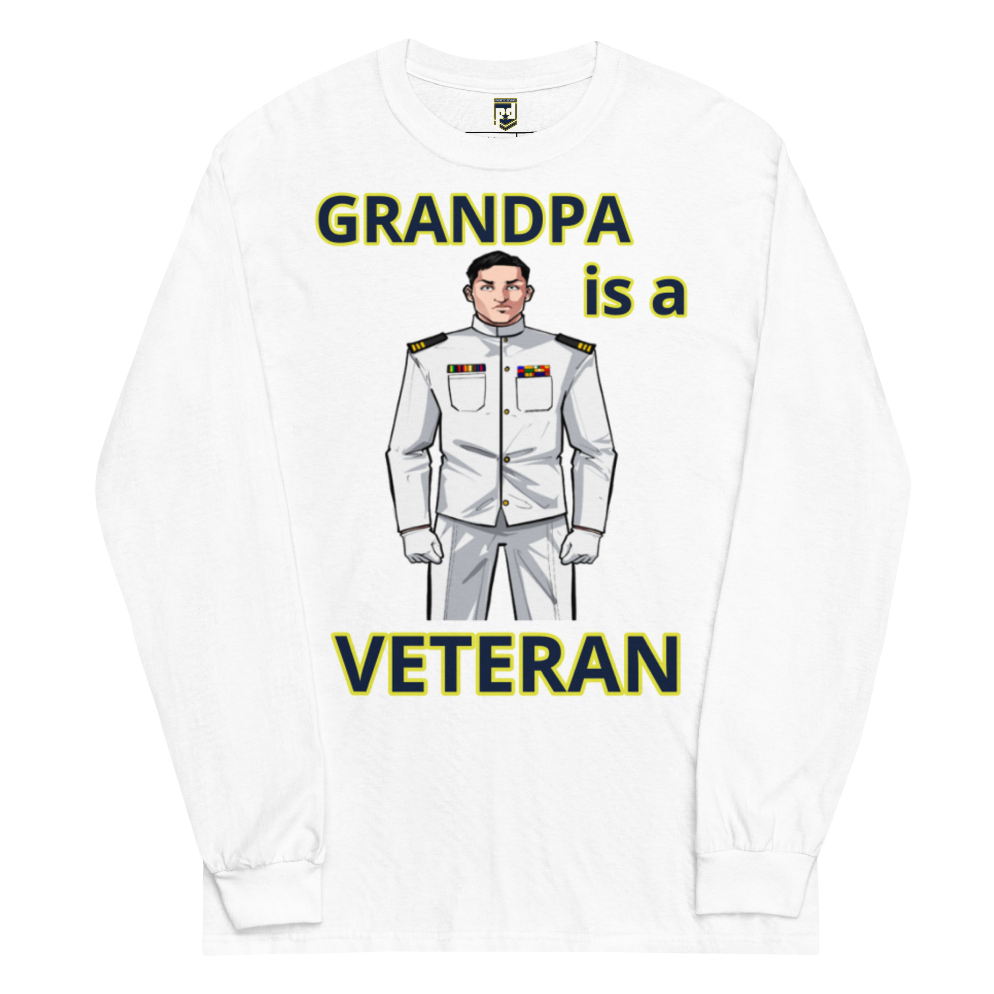 GRANDPA IS A VETERAN TOO FOWER Long Sleeve Shirt - Image 5