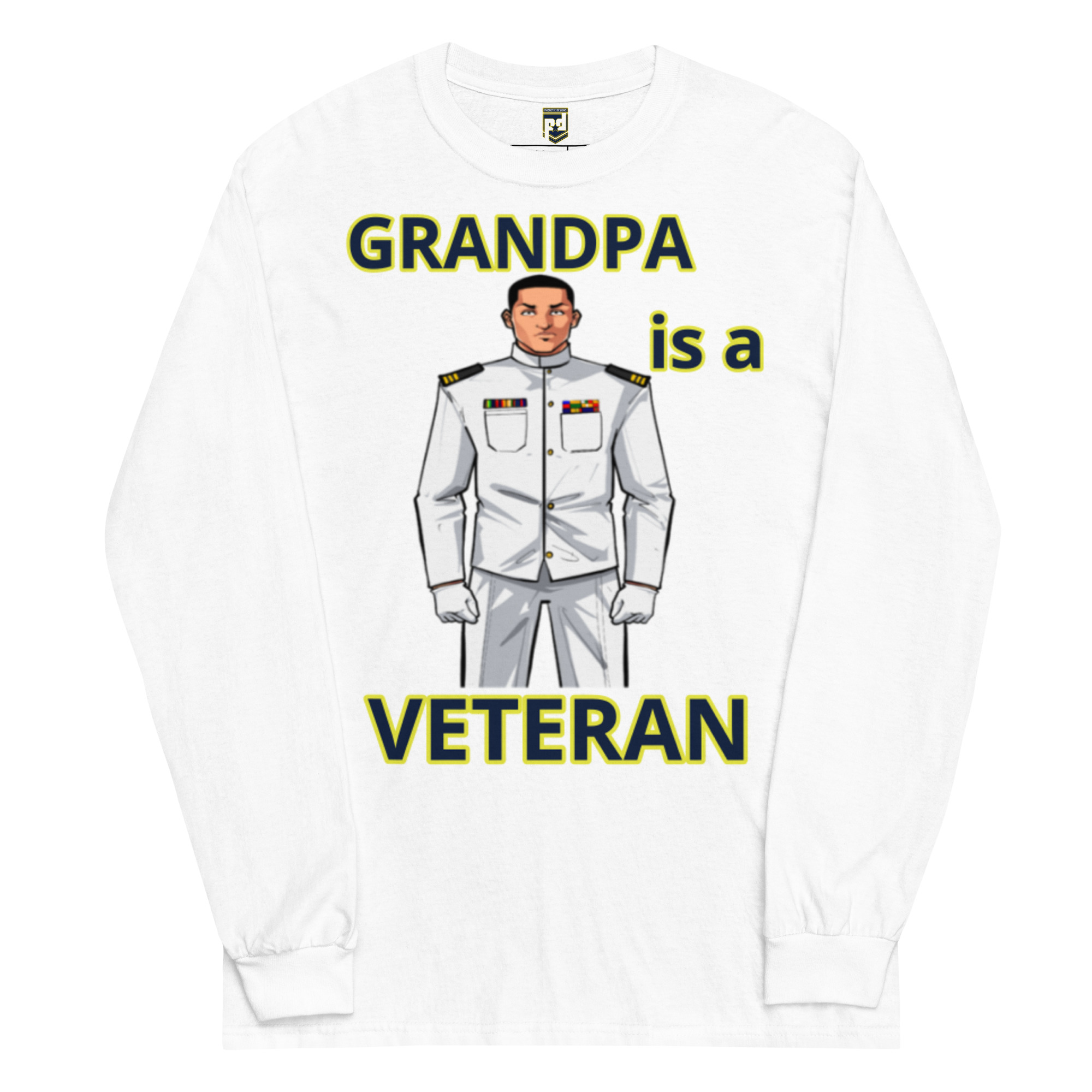 GRANDPA IS A VETERAN TOO FOWER Long Sleeve Shirt - Image 5